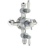 Nuie Edwardian Traditional 2 Outlet Thermostatic Exposed Shower Valve Chrome A3057E