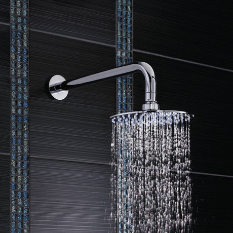Nuie Round Stainless Steel Fixed Head Shower 200mm Chrome A3082 LS