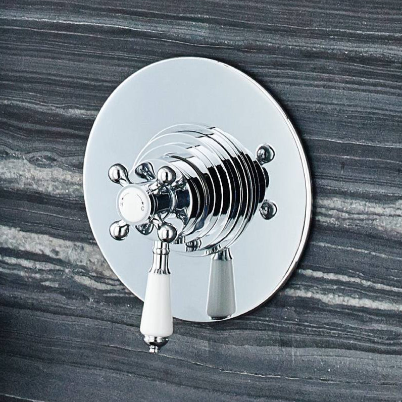 Nuie Victorian Traditional 1 Outlet Thermostatic Dual Concealed Shower Valve Chrome A3092C LS1