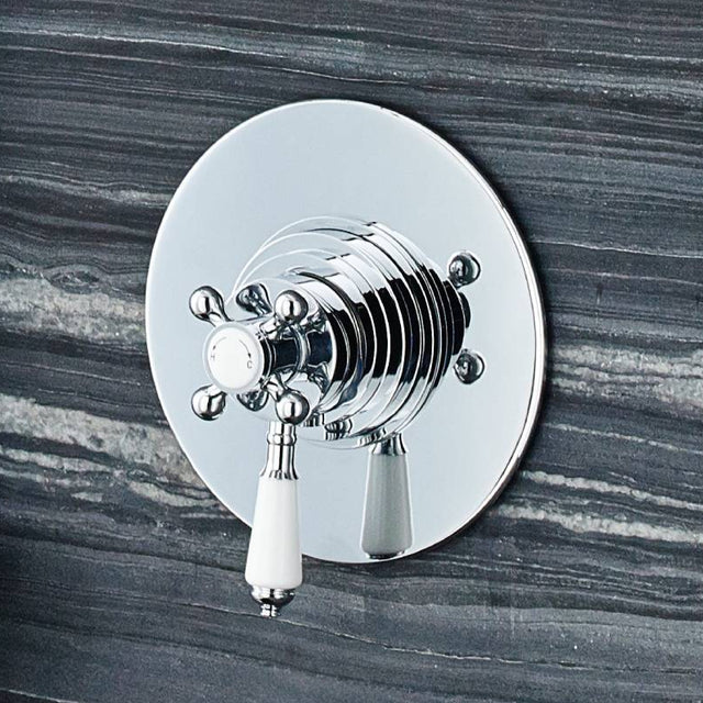 Nuie Victorian Traditional 1 Outlet Thermostatic Dual Concealed Shower Valve Chrome A3092C LS1