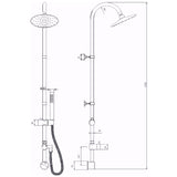 Hudson Reed Destiny Round 2 Outlet Rigid Riser Shower Kit Chrome A3115 LD