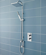 Hudson Reed Worth Square 2 Outlet Rigid Riser Shower Kit Chrome A3116 LS