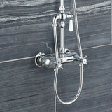 Nuie Traditional 2 Outlet Thermostatic Exposed Shower With Rigid Riser Set Chrome A3117 LS2