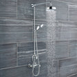 Nuie Traditional 2 Outlet Thermostatic Exposed Shower With Rigid Riser Set Chrome A3117 LS3