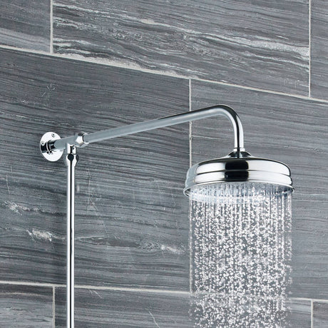 Nuie Traditional 2 Outlet Thermostatic Exposed Shower With Rigid Riser Set Chrome A3117 LS4