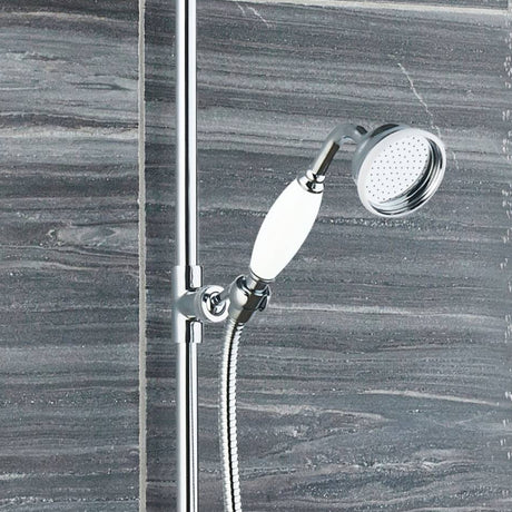 Nuie Traditional 2 Outlet Thermostatic Exposed Shower With Rigid Riser Set Chrome A3117 LS5