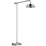 Nuie Traditional 1 Outlet Thermostatic Exposed Shower With Rigid Riser Set Chrome A3118