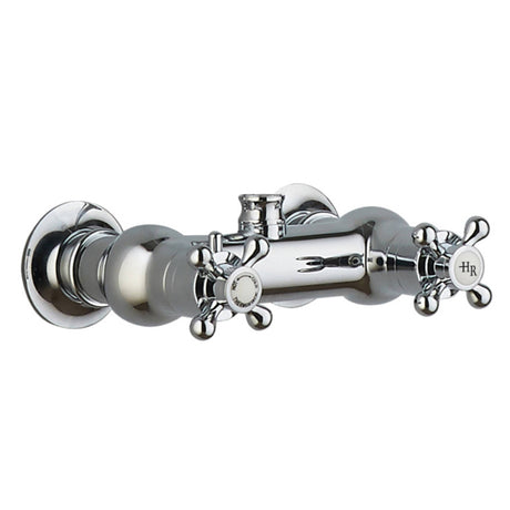 Nuie Traditional 1 Outlet Thermostatic Exposed Shower With Rigid Riser Set Chrome A3118_2