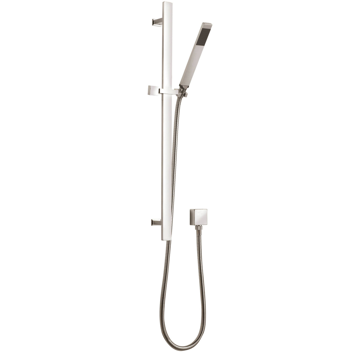 Nuie Single Function Square Sliding Rail Kit & Elbow Outlet Chrome A3167