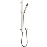 Nuie Single Function Square Sliding Rail Kit & Elbow Outlet Chrome A3167