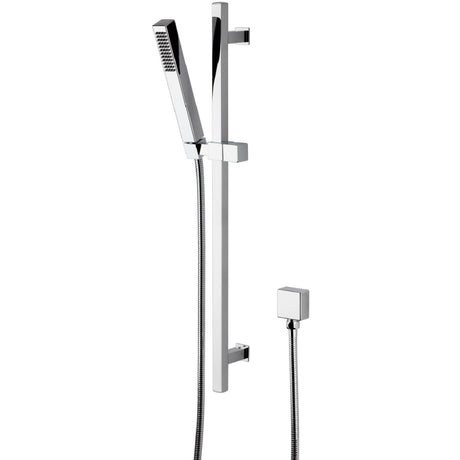 Hudson Reed Kubix Rectangular Sliding Rail Kit & Elbow Outlet Chrome A3181