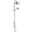 Nuie Traditional Rigid Riser Set With Elbow Outlet Chrome A3238