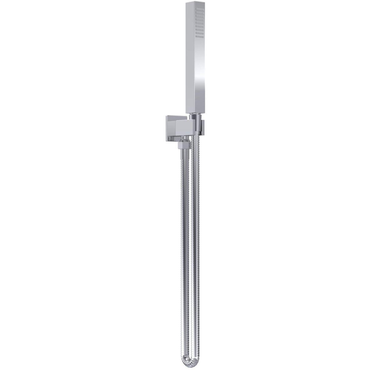 Nuie Square Elbow Outlet with Holder, Hose & Handset Chrome A3264