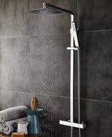 Hudson Reed Luxury Square 2 Outlet Exposed Thermostatic Shower Chrome A3531 LS