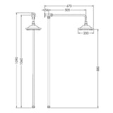 Hudson Reed Traditional Rigid Riser Set Chrome A3600 LD