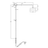 Nuie Luxury Traditional Rigid Riser Set Without Diverter Chrome A3606 LD