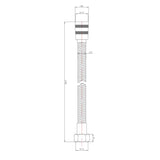 Nuie Shower Flex Hose 1.75m Chrome Chrome A393 LD