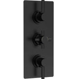 Hudson Reed Tec Pura 2 Outlet Thermostatic Concealed Shower Valve Matt Black A4003