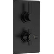Hudson Reed Tec Pura 2 Outlet Thermostatic Concealed Shower Valve With Diverter Matt Black A4007