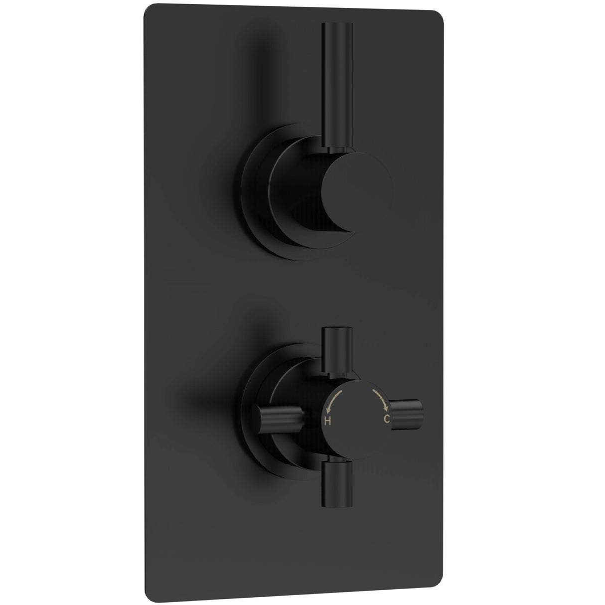 Hudson Reed Tec Pura 2 Outlet Thermostatic Concealed Shower Valve With Diverter Matt Black A4007