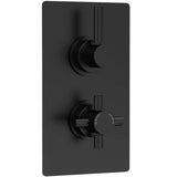 Hudson Reed Tec Pura 2 Outlet Thermostatic Concealed Shower Valve With Diverter Matt Black A4007