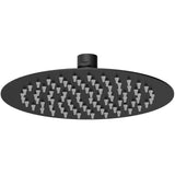 Nuie Round Stainless Steel Fixed Head Shower 200mm Matt Black A4082