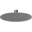 Nuie Round Stainless Steel Fixed Head Shower 200mm Brushed Pewter A7082