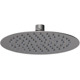 Nuie Round Stainless Steel Fixed Head Shower 200mm Brushed Pewter A7082