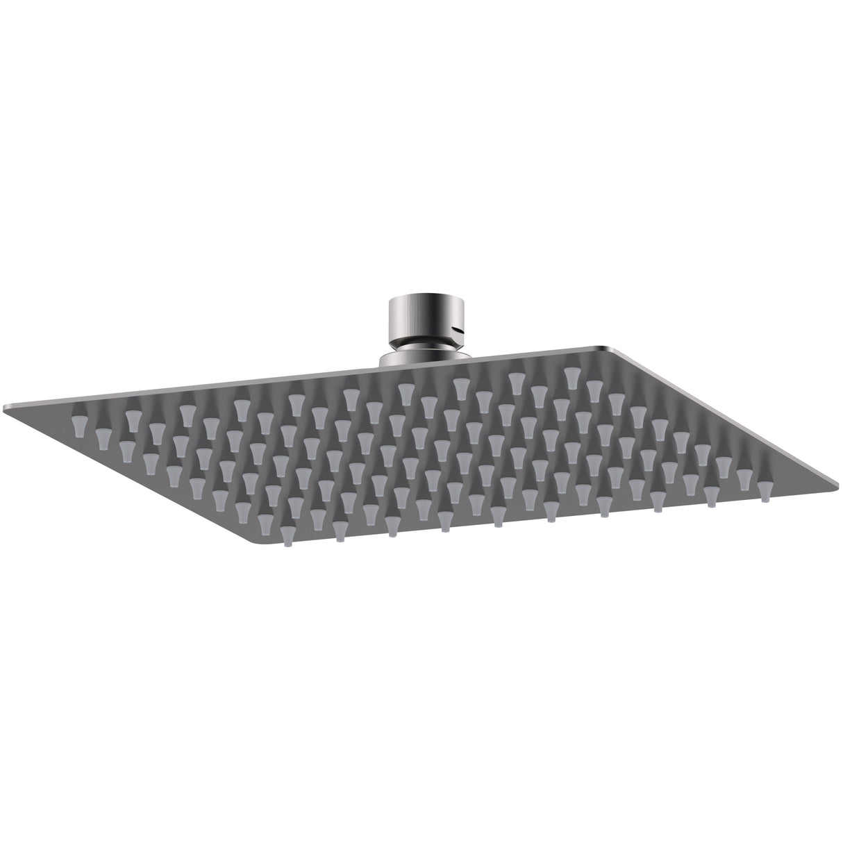 Nuie Square Stainless Steel Fixed Head Shower 200x200mm Brushed Pewter A7088