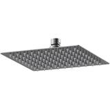 Nuie Square Stainless Steel Fixed Head Shower 200x200mm Brushed Pewter A7088