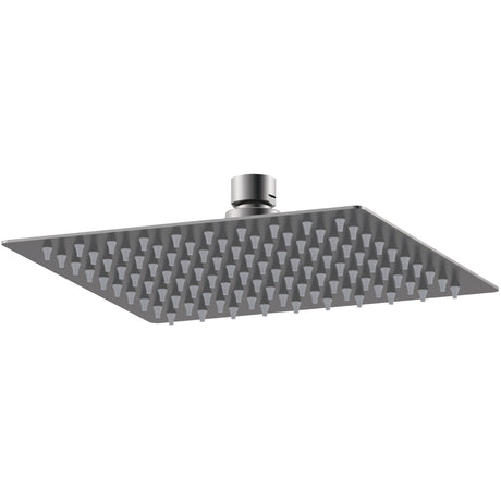 Nuie Square Stainless Steel Fixed Head Shower 200x200mm Brushed Pewter A7088