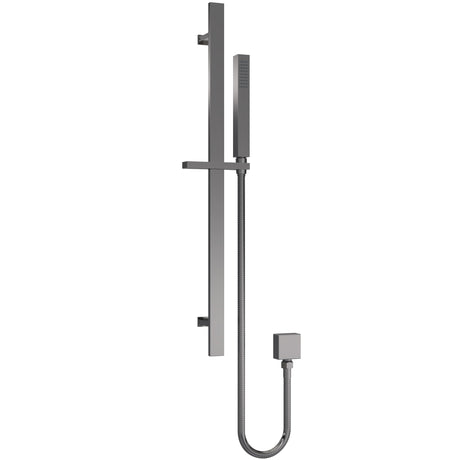 Nuie Single Function Square Sliding Rail Kit & Elbow Outlet Brushed Pewter A7167