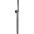 Nuie Round Elbow Outlet with Holder, Hose & Handset Brushed Pewter A7263