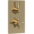 Hudson Reed Tec Pura 2 Outlet Thermostatic Concealed Shower Valve With Diverter Brushed Brass A8007
