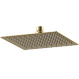 Nuie Square Stainless Steel Fixed Head Shower 200x200mm Brushed Brass A8088