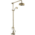 Hudson Reed 2 Outlet Thermostatic Dual Exposed Shower With Rigid Riser Set Brushed Brass A8119