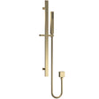 Nuie Single Function Square Sliding Rail Kit & Elbow Outlet Brushed Brass A8167