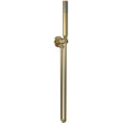 Nuie Round Elbow Outlet with Holder, Hose & Handset Brushed Brass A8263