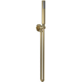 Nuie Round Elbow Outlet with Holder, Hose & Handset Brushed Brass A8263