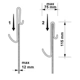 Nuie Wetroom Screen Enclosure Hook - Frameless Chrome ACC003 LD