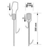 Nuie Wetroom Screen Enclosure Hook - Framed Chrome ACC004 LD