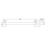 Nuie Magnetic Towel Rail For Radiators Chrome ACC005 LD