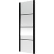 Hudson Reed Apex Shower Side Panel Matt Black, 8mm Glass ADFSP80-E8