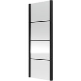 Hudson Reed Apex Shower Side Panel Matt Black, 8mm Glass ADFSP80-E8