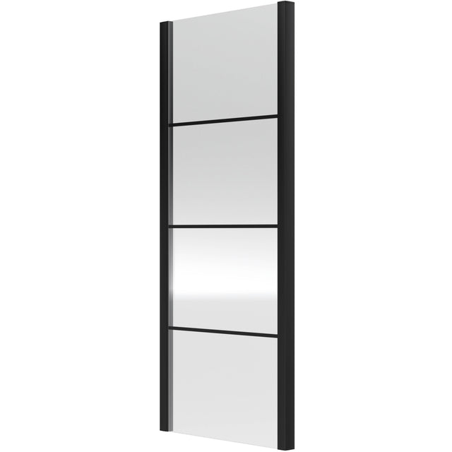 Hudson Reed Apex Shower Side Panel Matt Black, 8mm Glass ADFSP80-E8