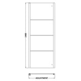 Hudson Reed Apex Shower Side Panel Matt Black, 8mm Glass ADFSP80-E8 LD
