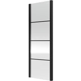 Hudson Reed Apex Shower Side Panel Matt Black, 8mm Glass ADFSP90-E8