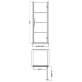 Hudson Reed Apex Hinged Shower Door Matt Black, 8mm Glass ADHD80-E8 LD