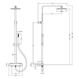 Hudson Reed Luxury Square 2 Outlet Exposed Thermostatic Shower Chrome A3531 LD
