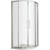 Hudson Reed Apex Quadrant Shower Enclosure, Chrome, 8mm Glass M900Q-E8